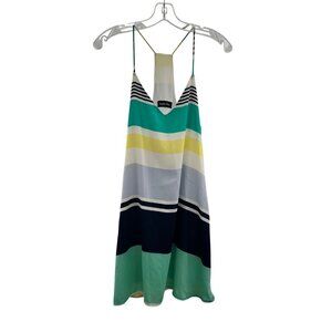 Style Rack Women's Striped Shift Mini Dress Sleeveless Racerback Size Medium